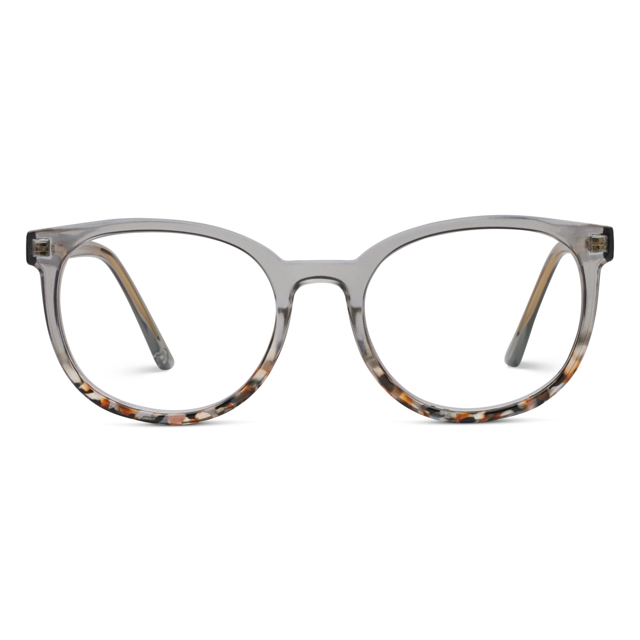 Peepers by PeeperSpecs Peepers by PeeperSpecs Oprah\'s Favorite Women\'s That\'s a Wrap Round Blue Light Blocking Reading Glasses - Smoke +2.25