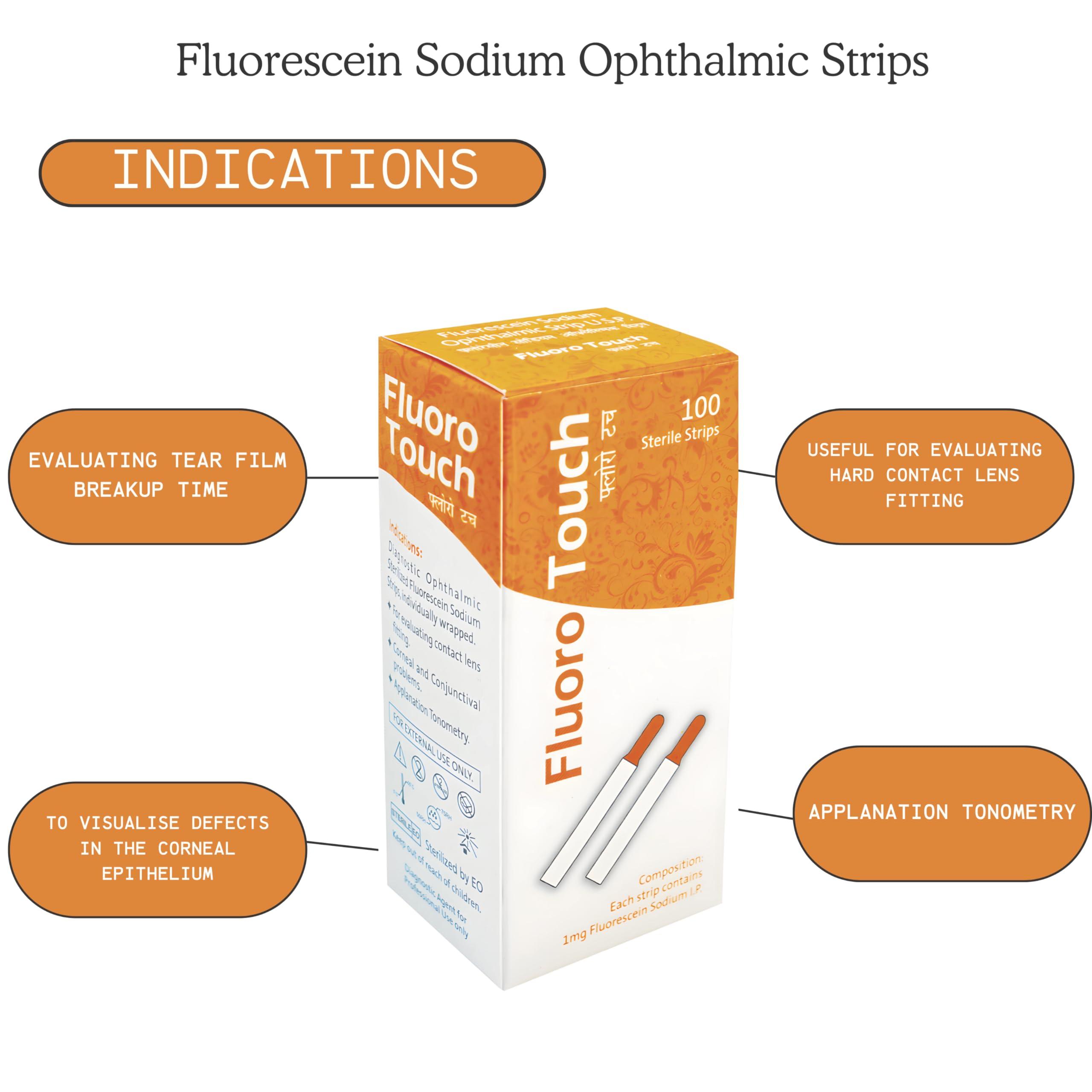 Cosmid Cosmid Ophthalmic Fluoro Touch Strips - 100, Cs308