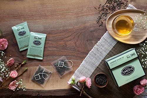 STEVEN SMITH TEAMAKER Smith Teamaker | Jasmine Silver Tip No. 96 | Caffeinated Green Tea with Jasmine Blossoms | Scented Full Leaf Green Tea (15 Sachets, 1.3oz each)