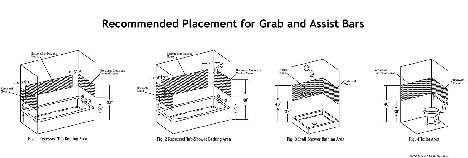 Franklin Brass Safety 1st 5748BS 1-1/4-Inch x 48-Inch Concealed Mount Safety Bath and Shower Grab Bar, Bright Stainless Steel