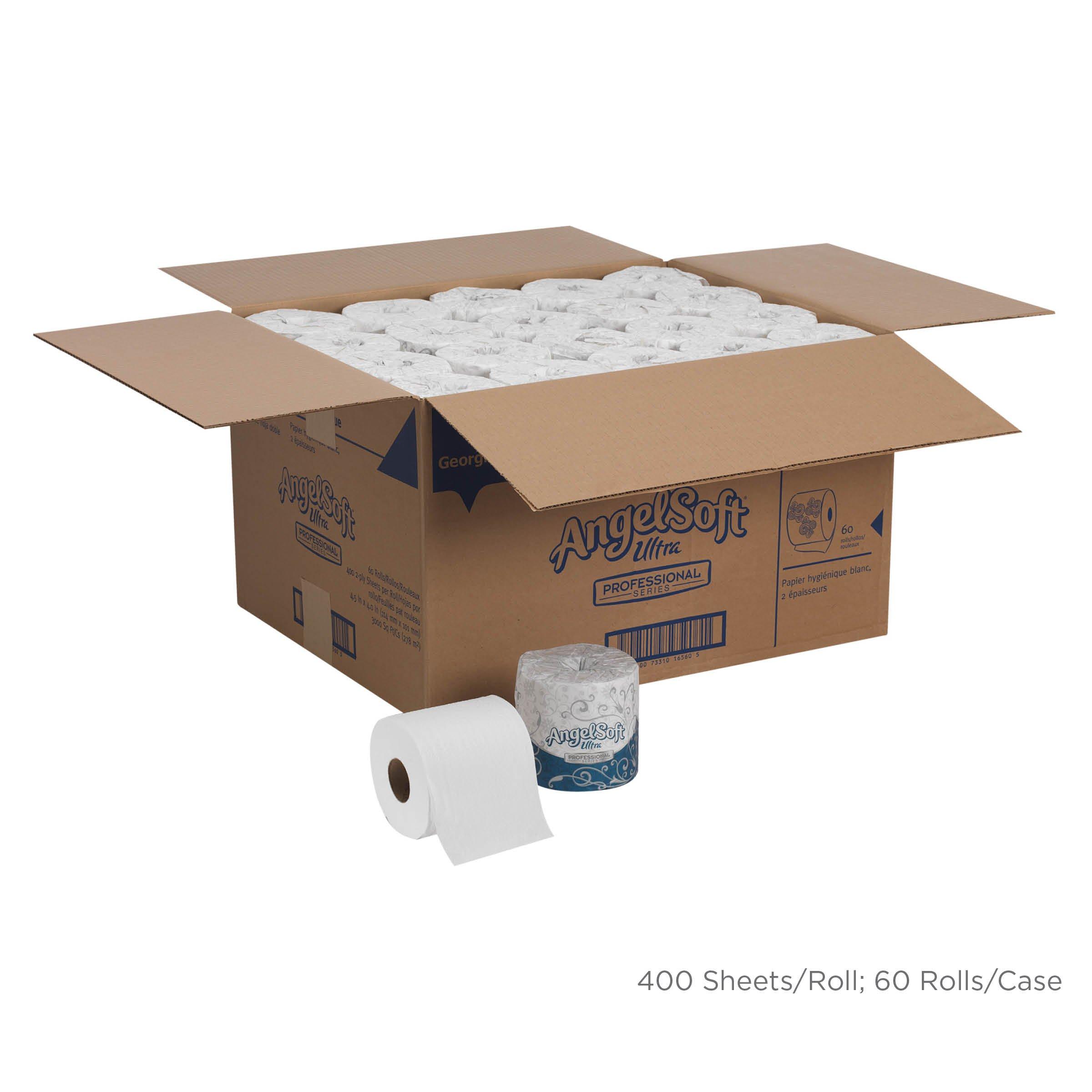 Georgia-Pacific Georgia-Pacific Embossed Toilet Paper by GP PRO Bathroom Tissue, 400 Count (Pack of 60), Angel Soft Ultra 60