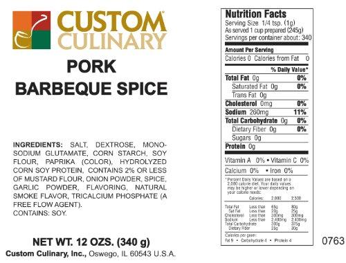 Custom Culinary Custom Culinary Pork Barbeque Spice, 12 Ounce