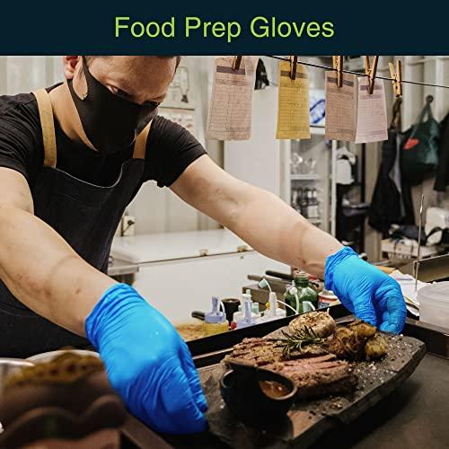 FifthPulse Blue Gloves Disposable Latex Free Small, 50 Count - Medical and Dental Grade Surgical Gloves - Powder Free Nitrile Gloves Small - 3 Mil Thickness