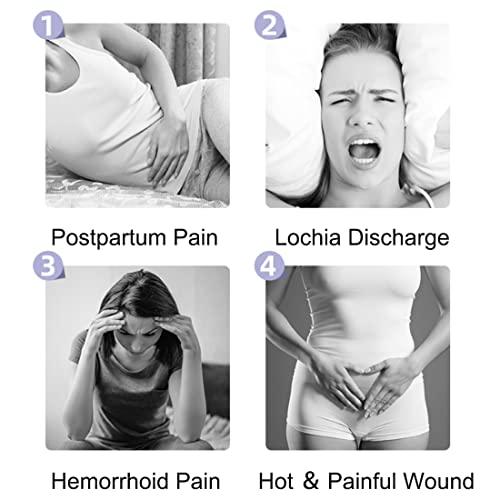 coldchill Reusable Perineal Ice Packs for Postpartum & Hemorrhoid Pain Relief, Hot & Cold Pack for Women After Pregnancy, 2 Ice Pack and 3 Cover. (Pink)