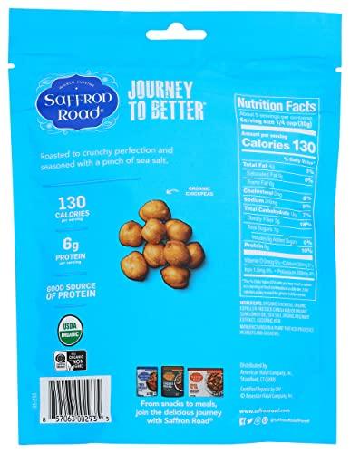 Saffron Road Saffron Road Organic Sea Salt Crunchy Chickpea Snack, 6oz - USDA Organic, Gluten Free, Non-GMO, Halal, Kosher, Vegan