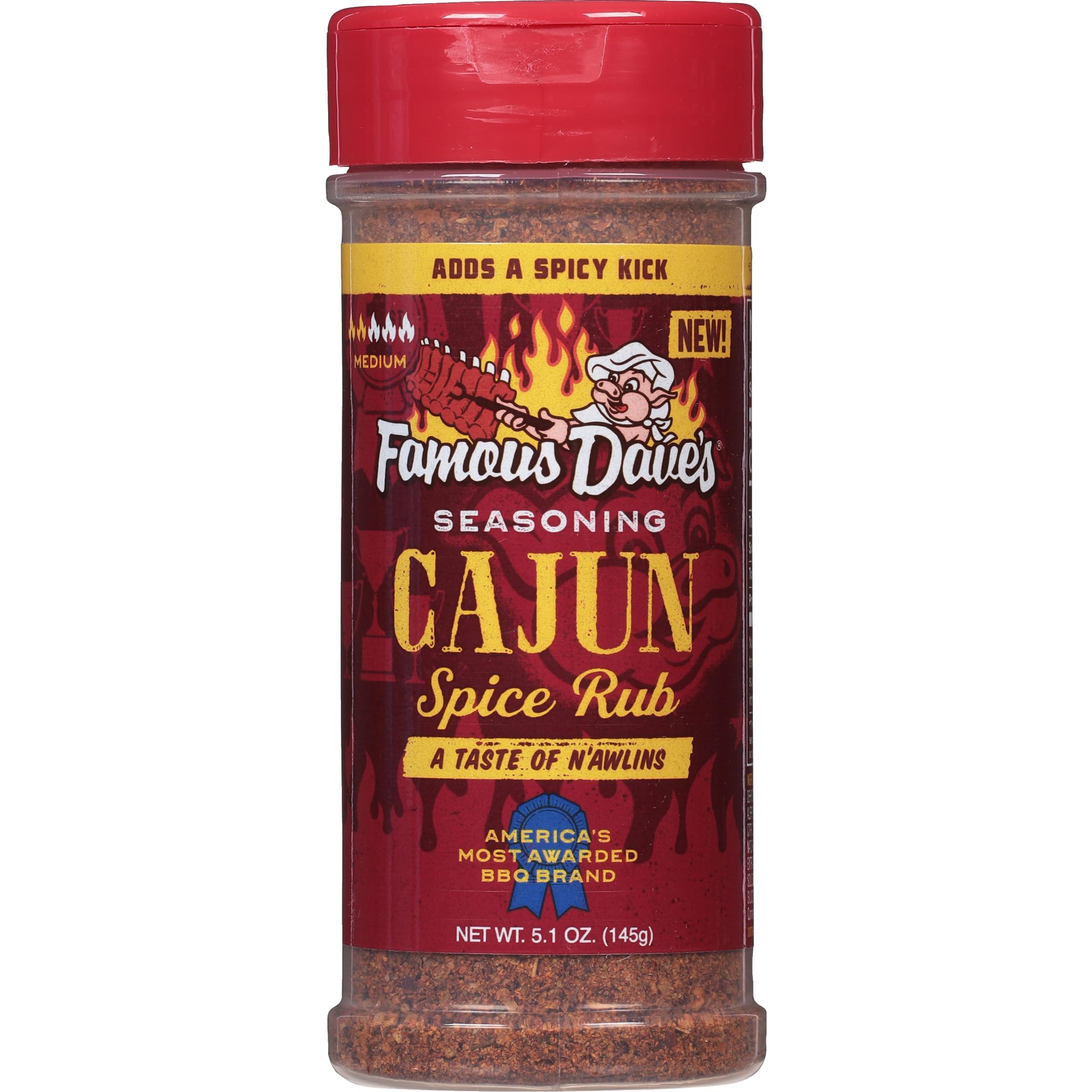 Famous Dave\'s Famous Dave\'s Seasoning Variety 3-Pack, Cajun Spice Rub, Steak & Burger Seasoning And Rib Rub for Grilling Pork or Beef
