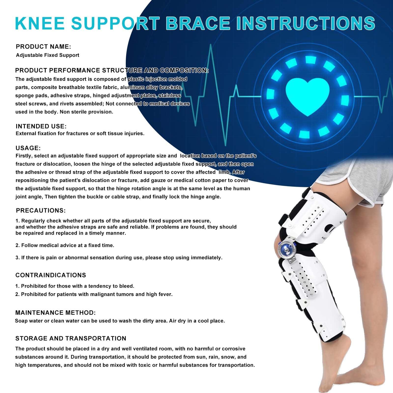 HUVIOVED HUVIOVED Knee Support Brace - Hip Knee Ankle Foot Orthosis Braces with Walking Boots for Hip Fracture Rehabilitation Equipment,Left