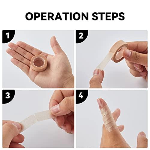 Nicime Nicime 10 Rolls 0.5 Inch Breathable Skin Tape, Face Tape Nose Tape, Flexible Stretch Bandages for Wound Injuries Swelling Sports (10Yards/Roll)