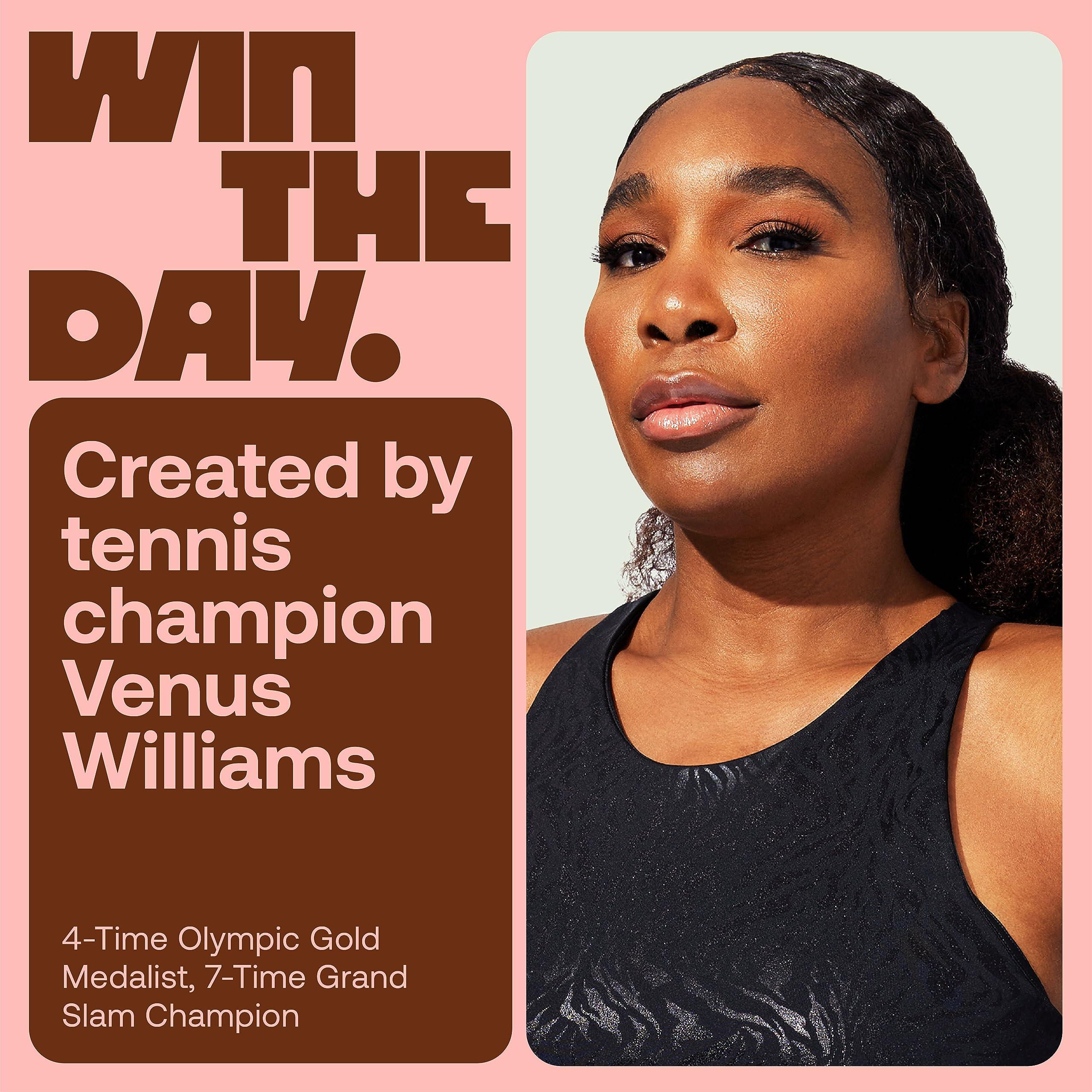 Happy Viking Happy Viking Triple Chocolate Protein + Superfoods Powder, Created by Venus Williams, 20G Protein, Low Carb, Keto, Vegan, Gluten-Free, Non-GMO, Complete Meal Replacement, 1 Canister (24 oz.)