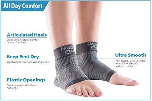 NatraCure NatraCure Plantar Fasciitis Socks - Compression Foot, Ankle, Heel Sleeves - (Size: Medium)