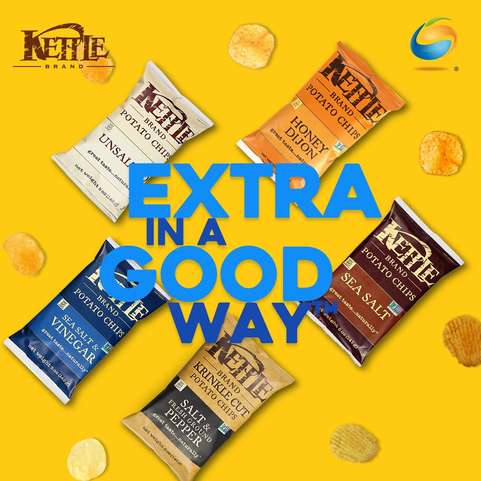 Kettle Kettle Brand Natural Gourmet Potato Chips with Sea Salt, 5 oz