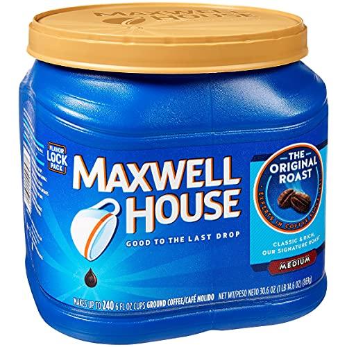MAXWELL HOUSE Maxwell House 04648 Coffee, Regular Ground, 30.6 Oz Canister