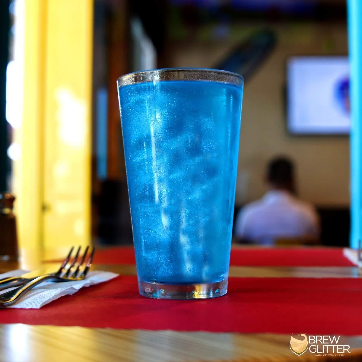 Bakell Brew Glitter - Sky Blue (4g 1x Shaker Jar) | Edible Glitter For Drinks, Beer and Cocktail Beverages by Bakell