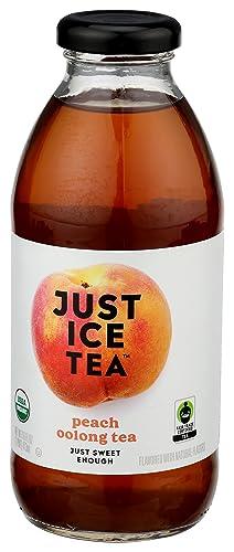 Eat the Change Eat The Change Just Ice Tea Organic Peach Oolong Tea, Kosher, 16 Fluid Ounces (Pack Of 12)