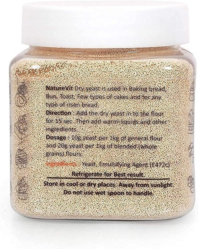 QURA QURA Baker\'s Instant Dry Yeast, 200g [Yeast for Baking Bread, Cake & Wines]