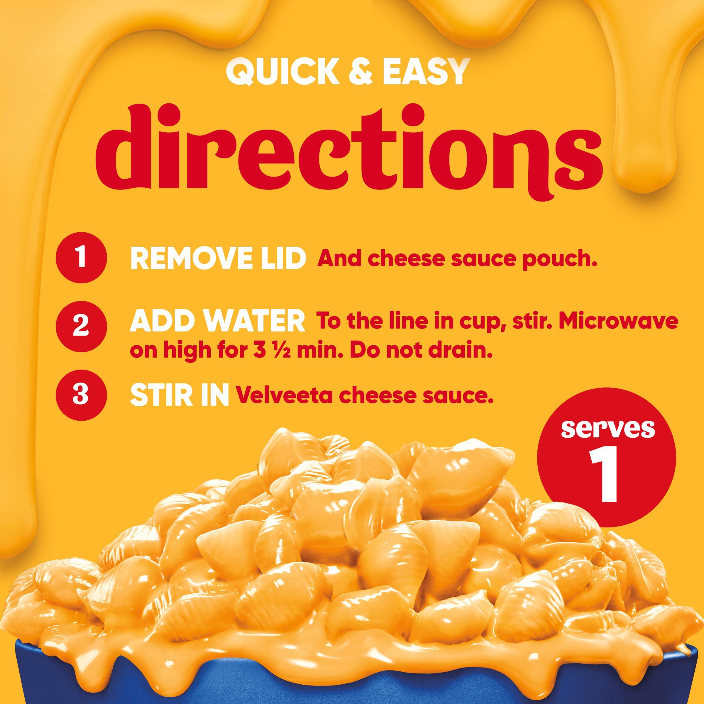 Velveeta Velveeta Original Easy Mac Shells and Cheese (12 Microwaveable Cups)