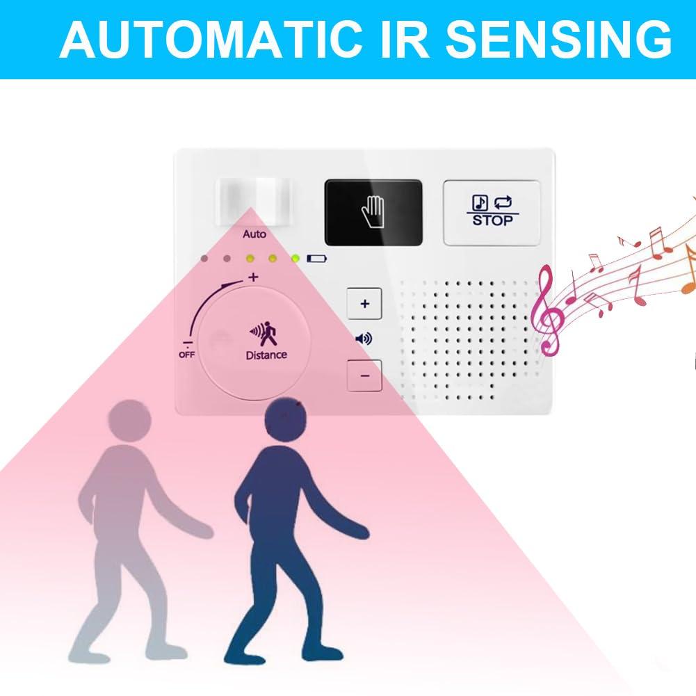 KiaoTime KiaoTime Bathroom White Noise Machine for Bathroom Privacy Motion Activated, Bathroom Noise Blocker - Sound Machine of Running Water Masks The Sound of Toilet Bathroom Restroom