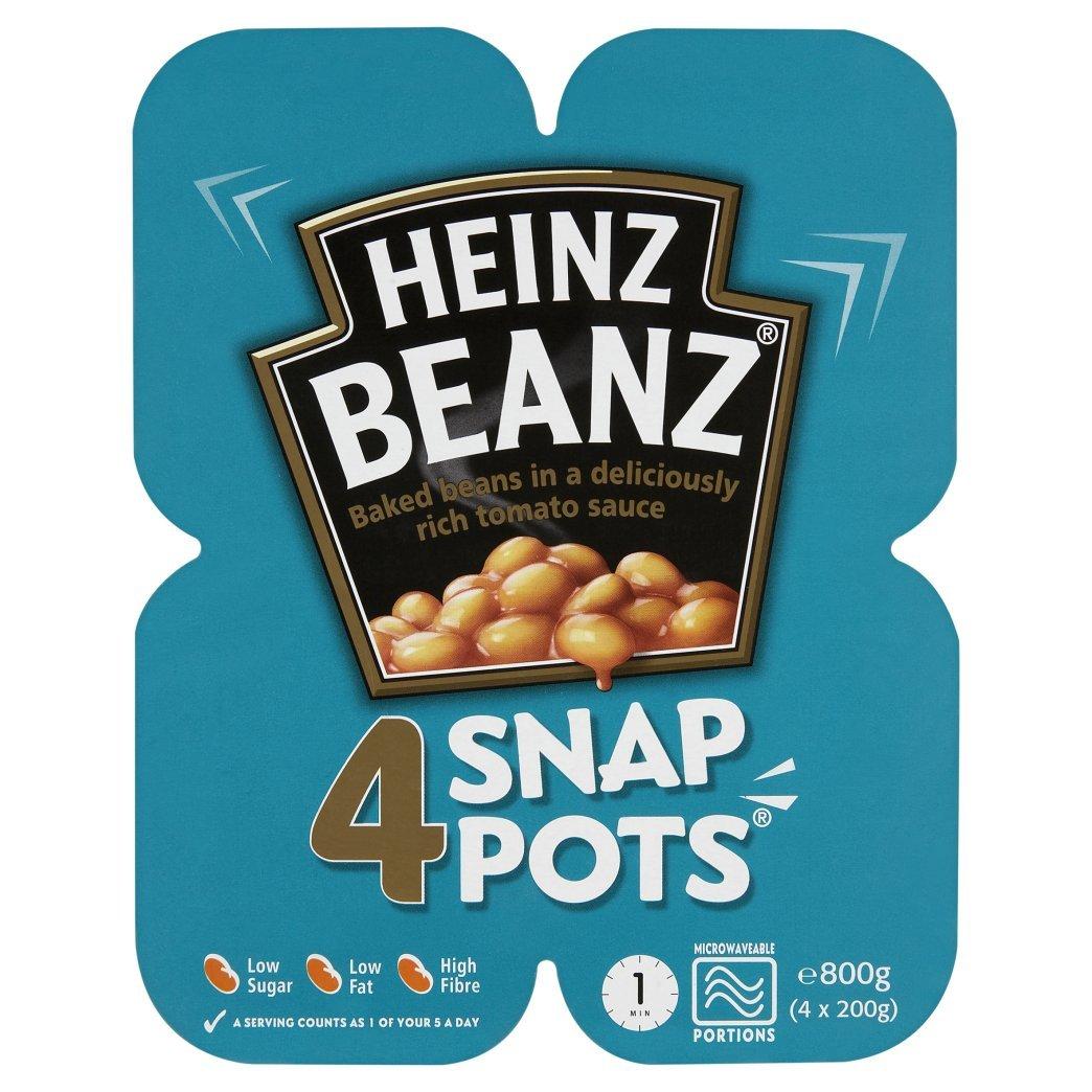 Heinz Heinz Baked Beanz Snap Pot (4x200g) Pack of 6 (Perfect for the British Expat)