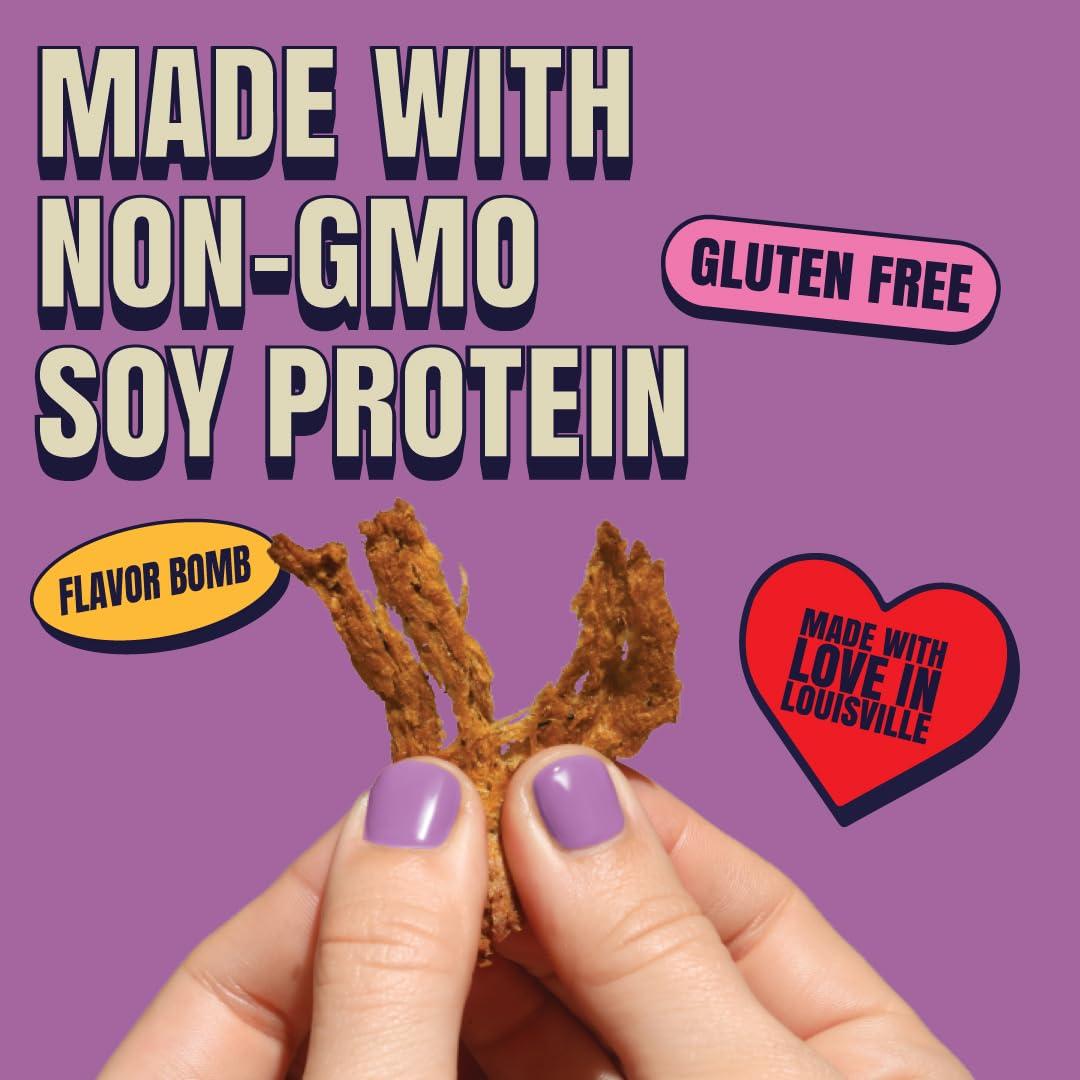 Louisville Vegan Jerky Louisville Vegan Jerky - General Tsos Vegan and Vegetarian Meat - Lip-Smacking Vegan-Friendly & Vegetarian Jerky - Non-GMO 14 Grams Soy Protein, Gluten-Free Low Fat High Protein Vegan Snacks - 3 oz, 3 Pack