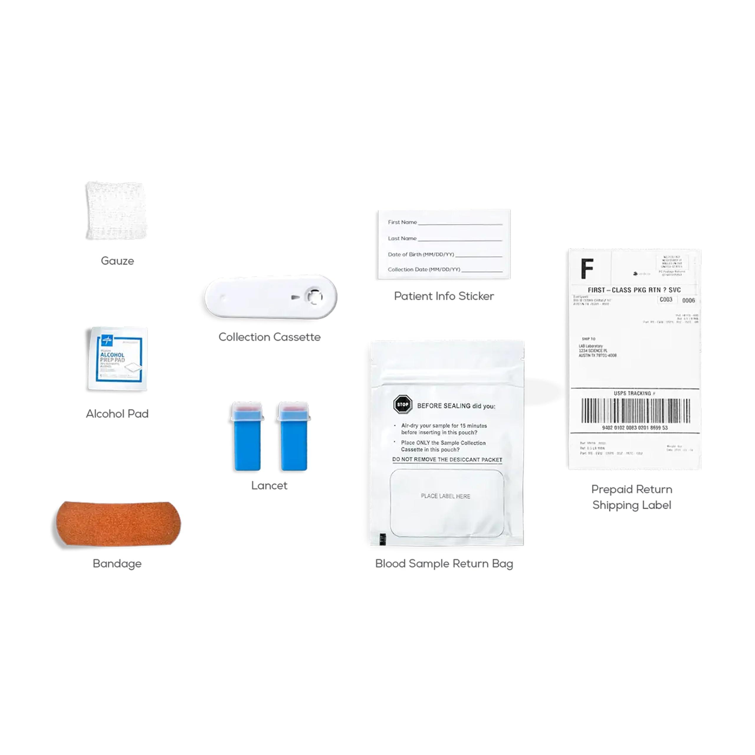 Everly Well Everlywell HbA1c Test - at-Home Collection Kit Measures Hemoglobin A1c - Accurate Results from a CLIA-Certified Lab Within Days - Ages 18+