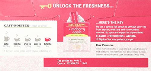 Bigelow Bigelow Cranberry Apple Herbal Tea Bags 28-Count Box (Pack of 1) Cranberry Apple Hibiscus Flavored Herbal Tea Bags All Natural Non-GMO