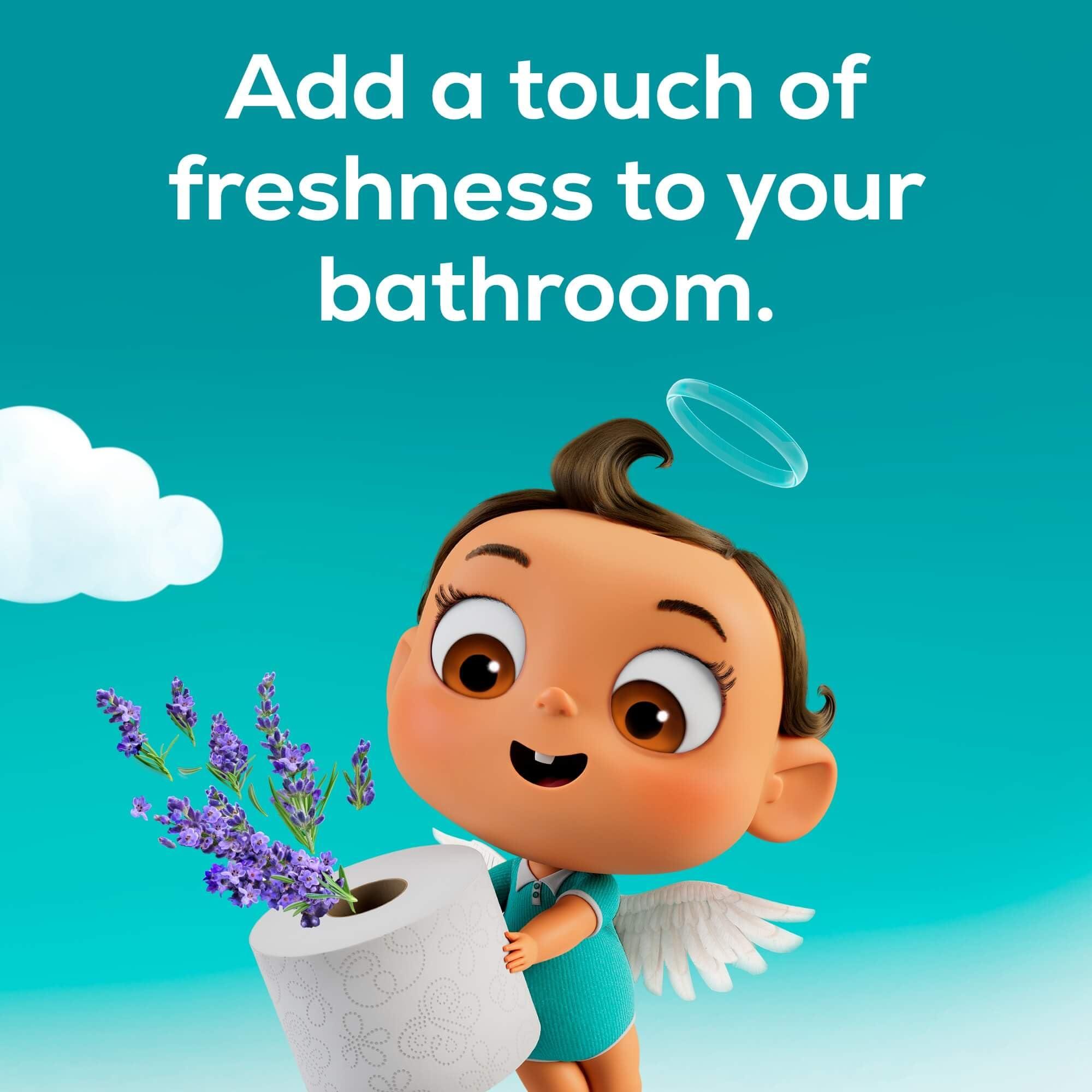 Angel Soft Angel Soft Toilet Paper with Fresh Lavender Scented Tube, 8 Mega Rolls = 32 Regular Rolls, Soft and Strong Toilet Tissue