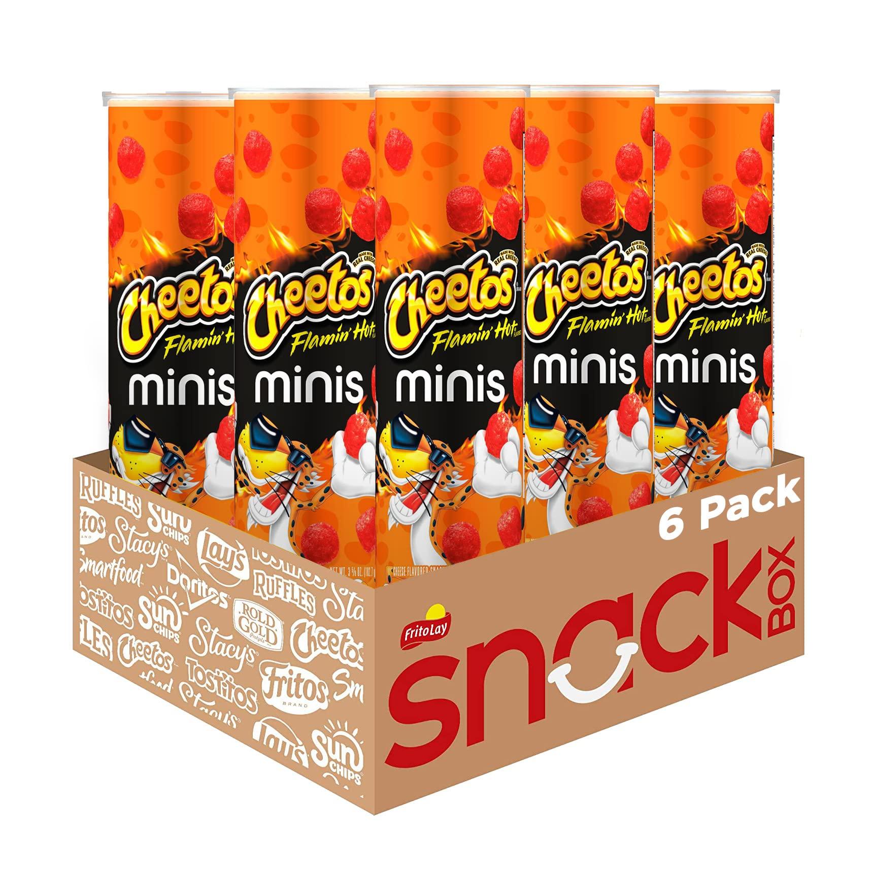 Cheetos Cheetos Minis Canisters, Flamin\' Hot, 3.625 Ounce (Pack of 6)