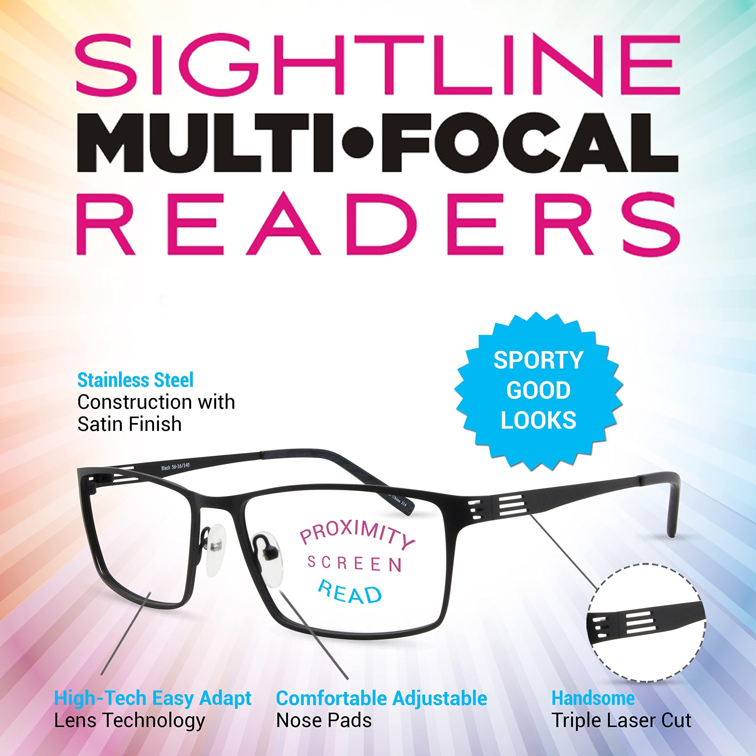 Sightline Sightline Progressive Multifocus Reading Glasses - Premium Quality Handsome Contemporary Fashion