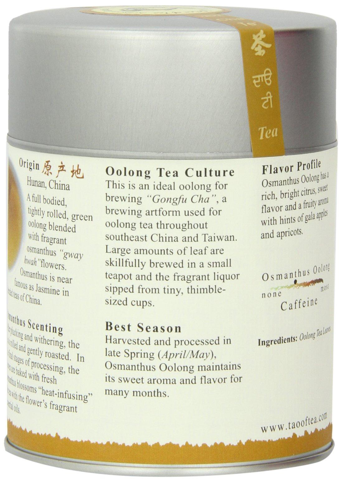 The Tao of Tea The Tao of Tea, Osmanthus Oolong Tea, Loose Leaf, 2.5-Ounce Tins (Pack of 3)