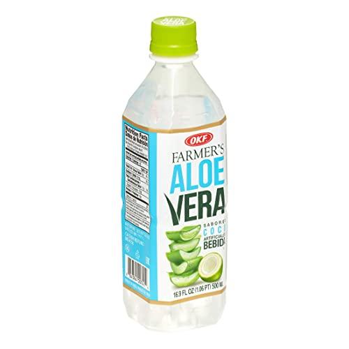 OKF OKF Farmer's Aloe Vera Drink, Coco, 16.9 Fluid Ounce (Pack of 12)