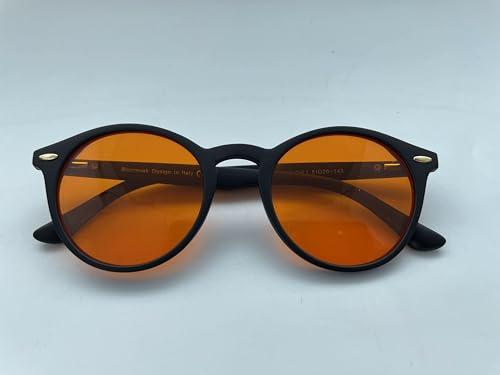 Bloomoak Bloomoak 99% Blue Light Blocking Glasses,Retro Round Glasses,Relieve Eye Fatigue,Improve Sleep,For Screens/Games