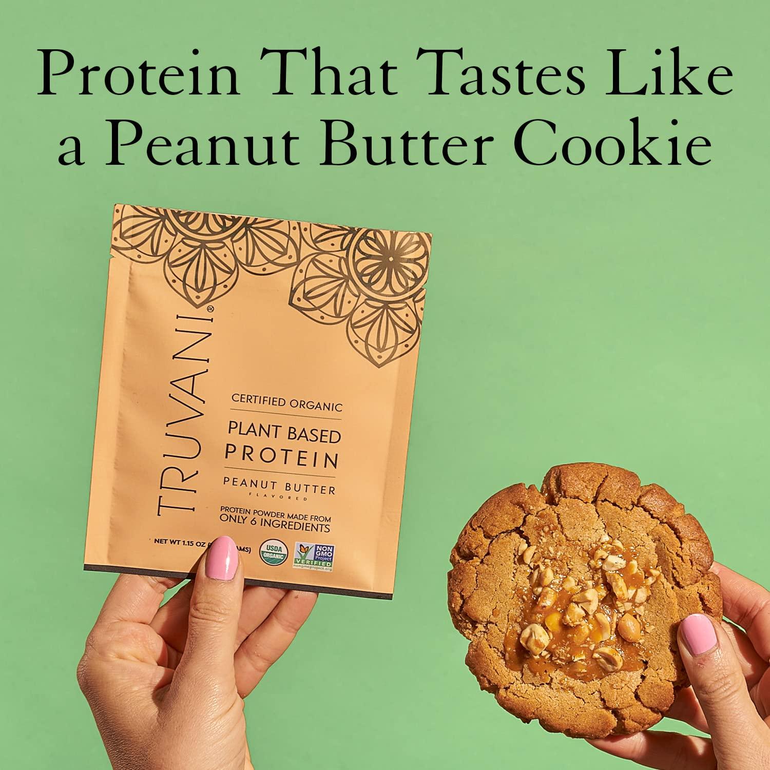 Truvani Truvani Vegan Pea Protein Powder | Sample Pack | 20g Organic Plant Based Protein | 8 Single Serving Packets | Keto | Gluten & Dairy Free | Low Carb | No Added Sugar