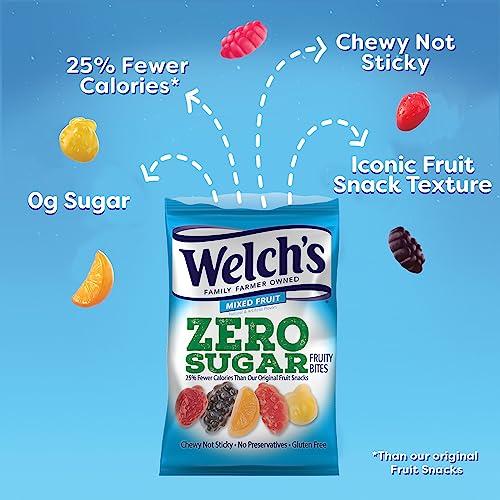 Welch's Welch’s Fruit Snacks, Zero Sugar Variety Pack with Mixed Fruit, Berries 'N Cherries & Island Fruits, Gluten Free, 3 oz (pack of 12)