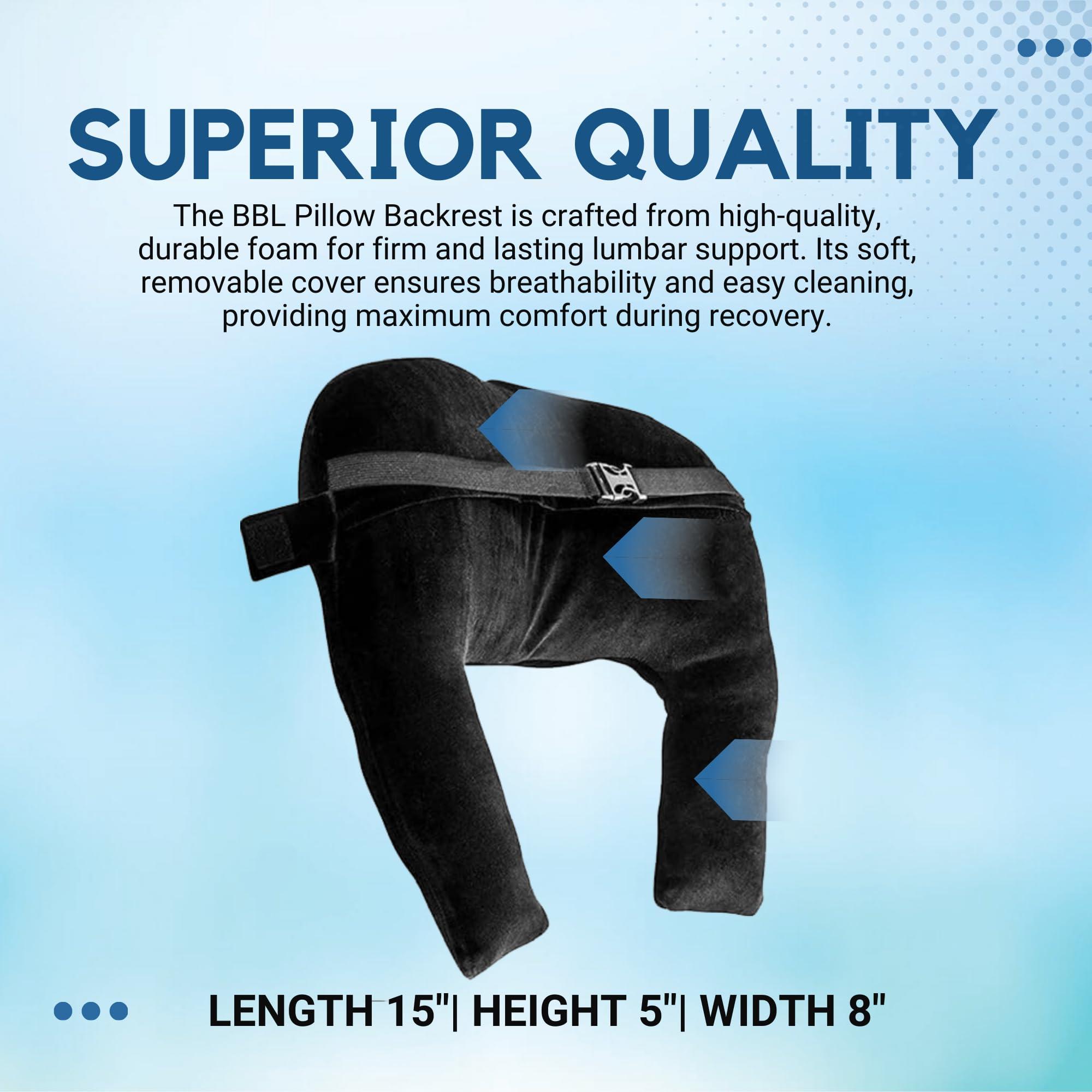 Ultra Comfort Brazilian Butt Lift Pillow After Surgery - Dr. Approved BBL Recovery Pillow w/Back Support Cushion for Post-Op Sitting + Cover Drawstring Bag | Comfortable & Easy to Carry for Home, Travel & Work