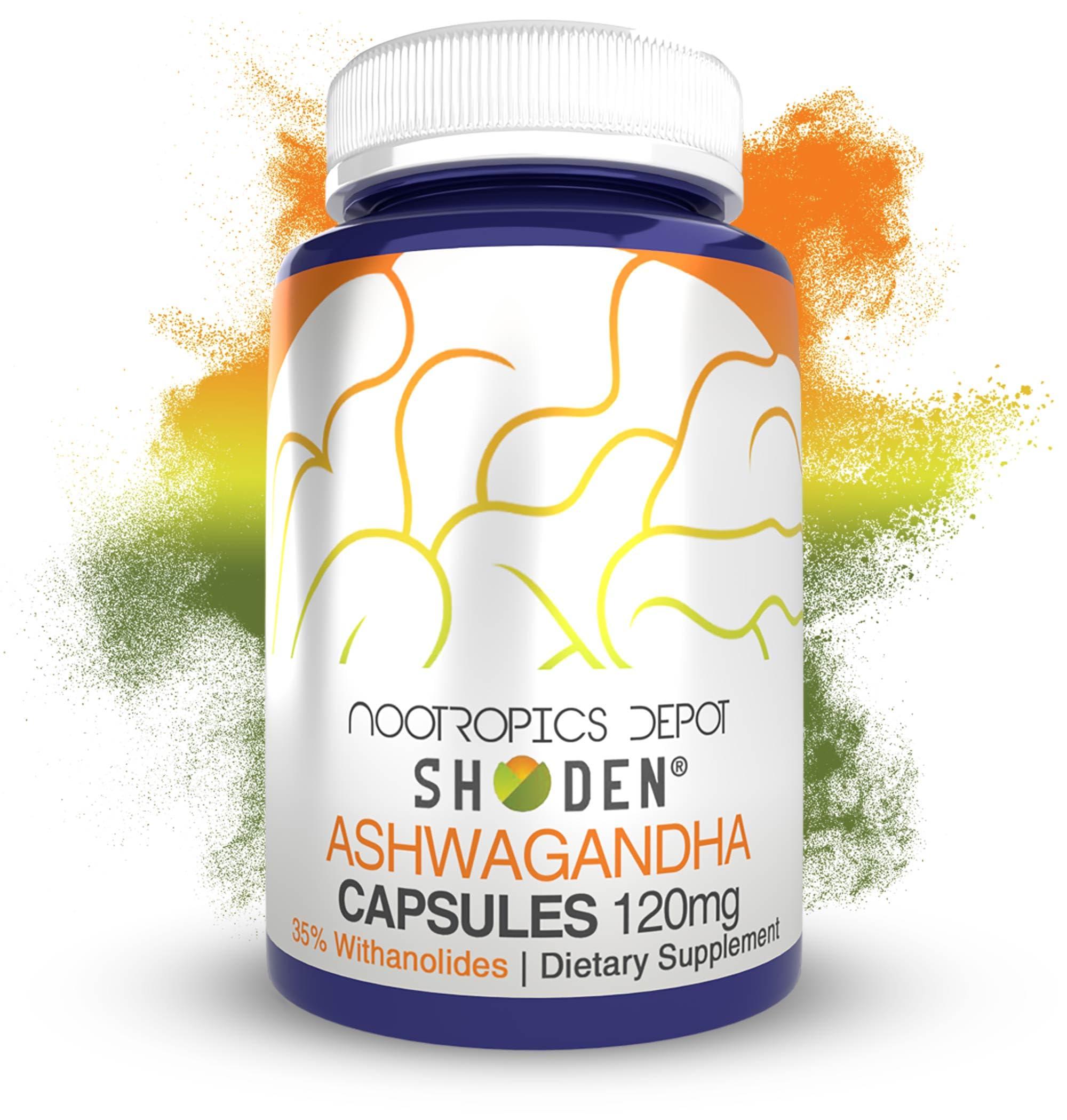 Nootropics Depot Nootropics Depot Shoden Ashwagandha Extract Capsules | 120mg | 90 Count | 35% Withanolides