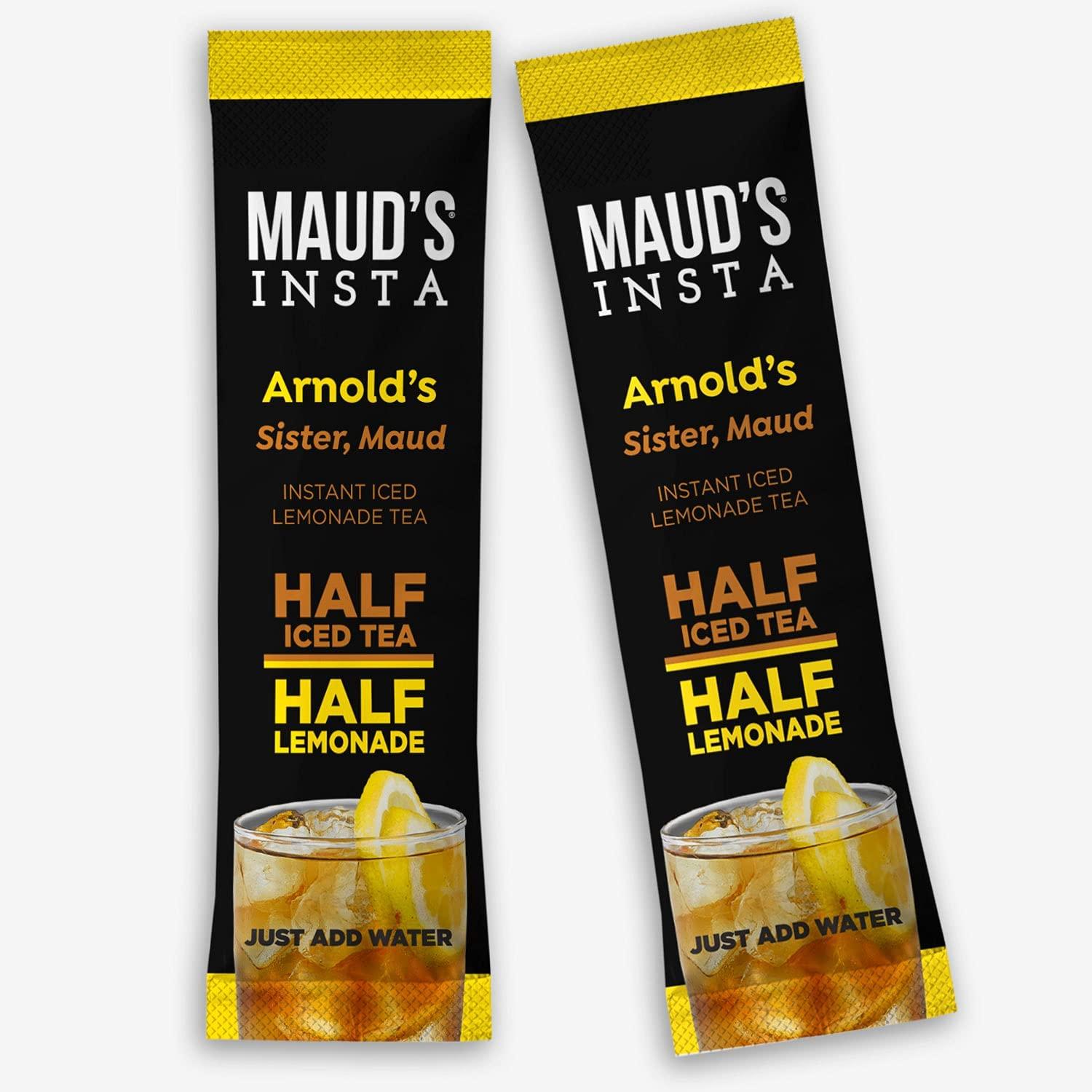 MAUD'S Maud\'s Lemonade Instant Tea Packets Single Serve, 26 ct | Insta Arnold\'s Sister Flavored Tea | 100% California Blended Tea Leaves Solar Energy Produced | Hot or Iced Tea Instant Powder Packs