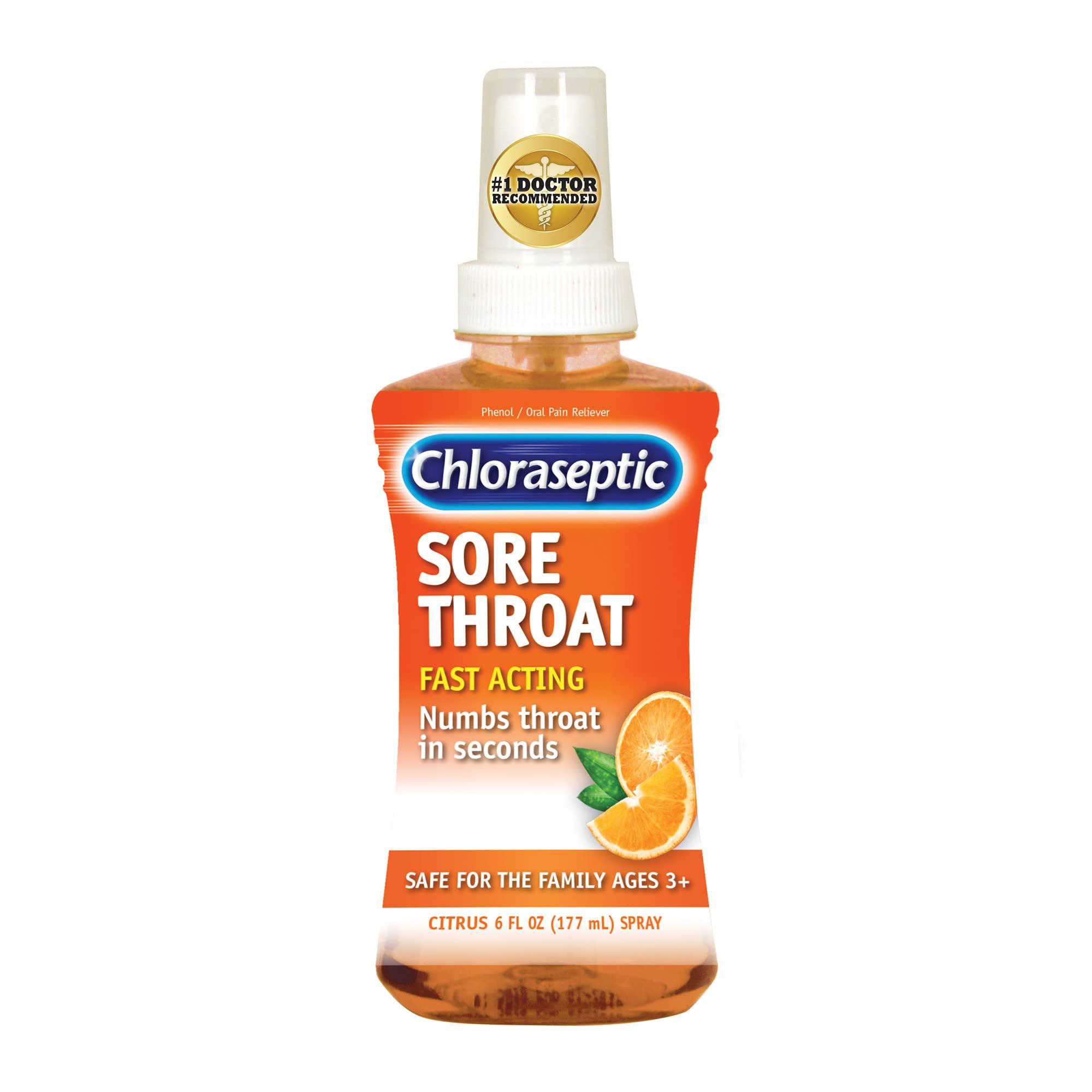 Chloraseptic Chloraseptic Sore Throat Spray, Citrus, 6 fl oz, 1 Bottle