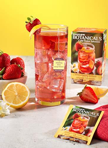 Bigelow Tea Bigelow Botanicals Cold Water Infusion Strawberry Lemon Orange Blossom Tea Bags 18 Count Box (Pack of 1), Herbal Infusion, Caffeine Free, 18 Tea Bags Total