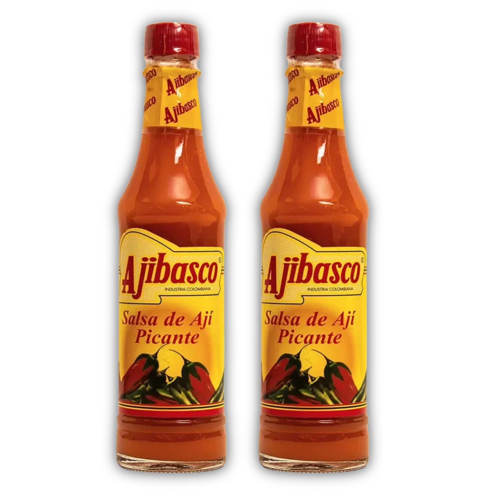 Generic Generic AJIBASCO - SALSA DE AJI PICANTE - Ajibasco Hot Sauce include 2 Bottles (3.38 Oz- 100gr) - ideal para Carnes, Sancochos, Sopas, Burritos, Tacos - Despensa Colombiana.