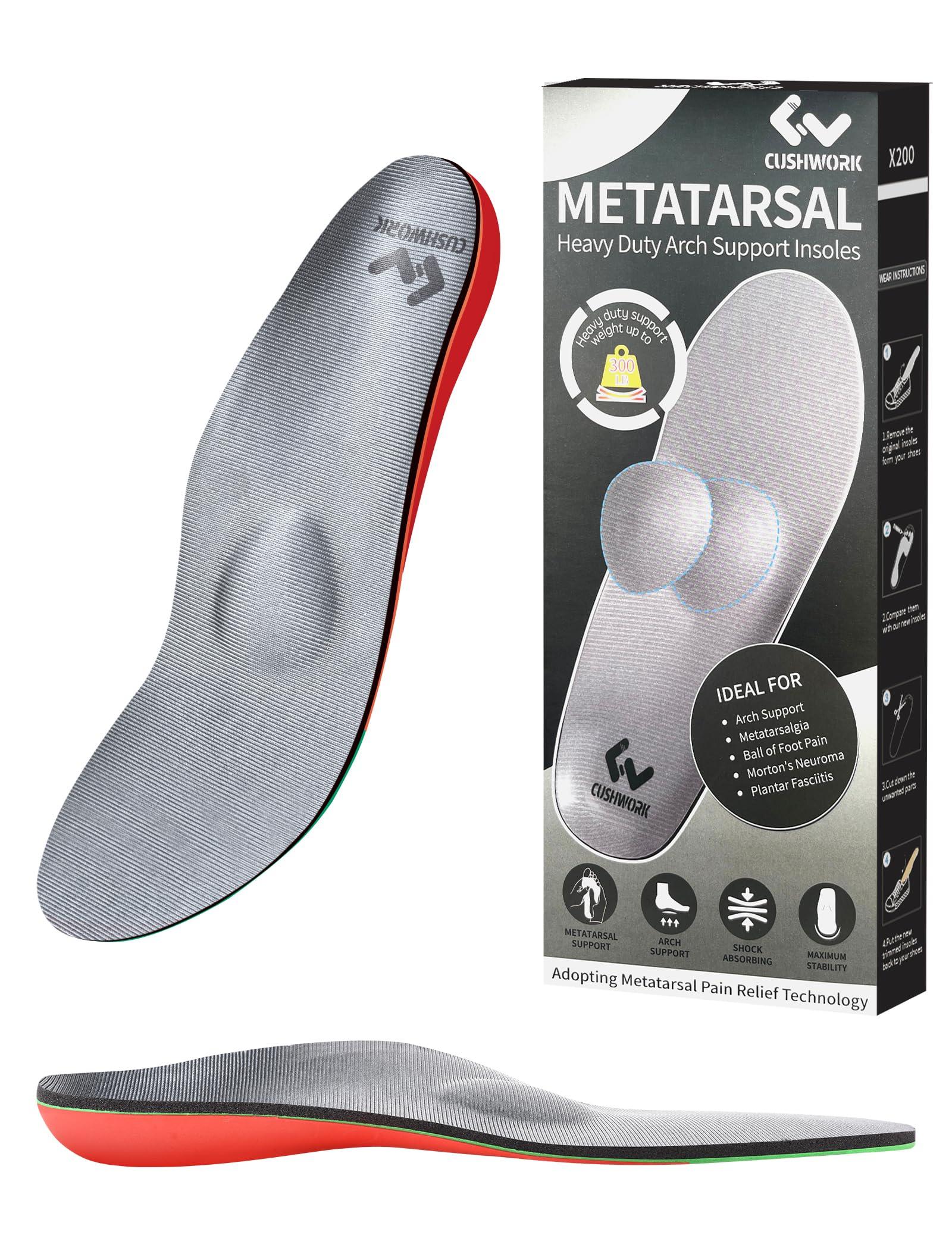 Cushwork Cushwork Morton\'s Neuroma Shoe Inserts for Metatarsalgia,Ball of Foot Pain,Plantar Fasciitis,Metatarsal Pain Relief Orthotic Insoles,Arch Support Shoe Insoles for Man Women-D