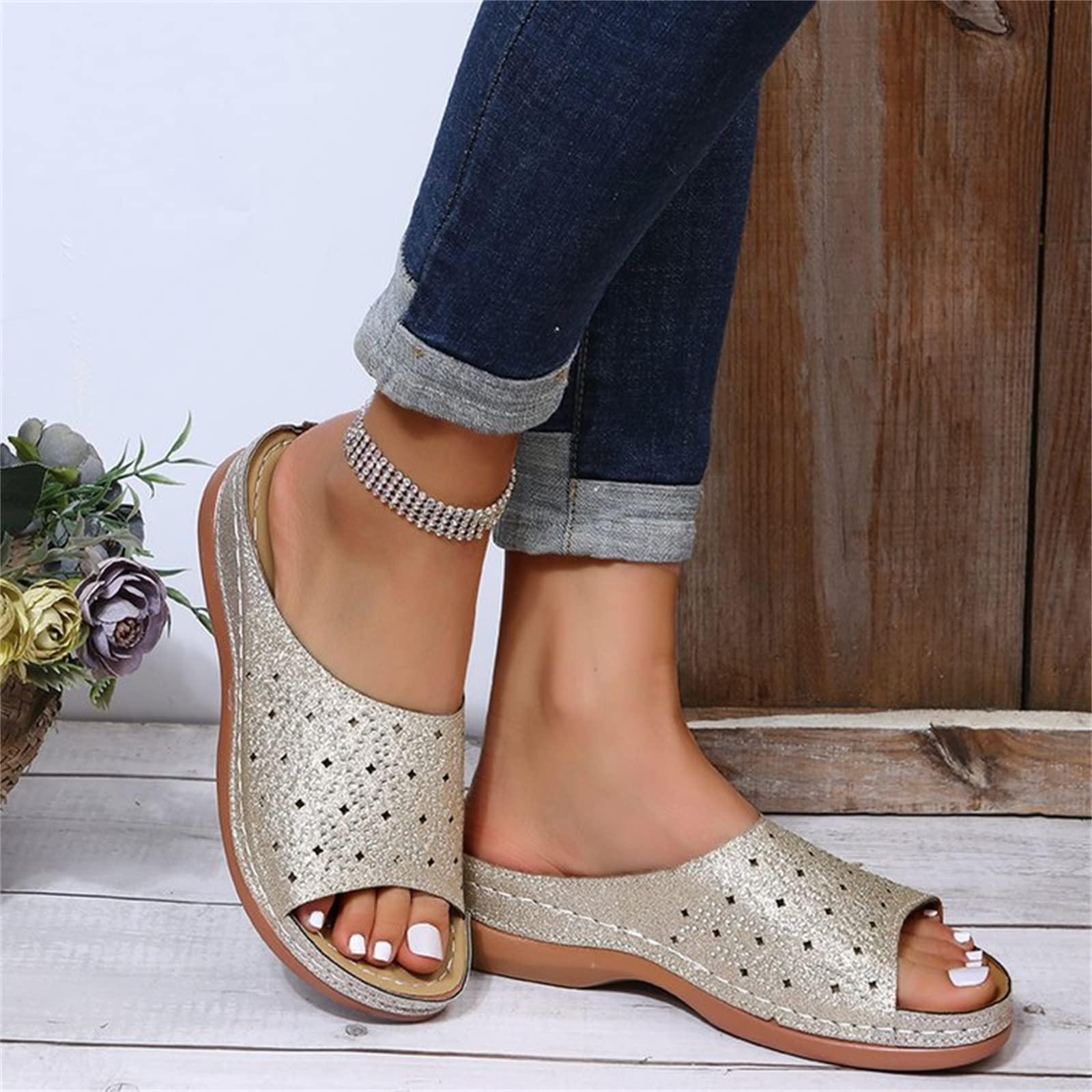 Generic Orthopedic Sandals For Women With Arch Support Plantar Fasciitis Women\'s Orthopedic Arch Support Flip Flops Summer Comfortable Walking Orthotic Sandals Dressy Beach Shoes Walking Slides 2023