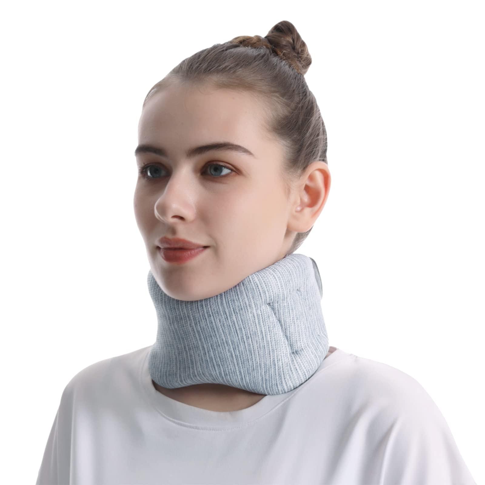 Ibluelover Foam Cervical Collar Adult Neck Support Brace Super Soft Support Collar Adjustable Neck Stretcher Protector Whiplash and Torticollis Head Stabilizer Relief Neck Rest Support Brace