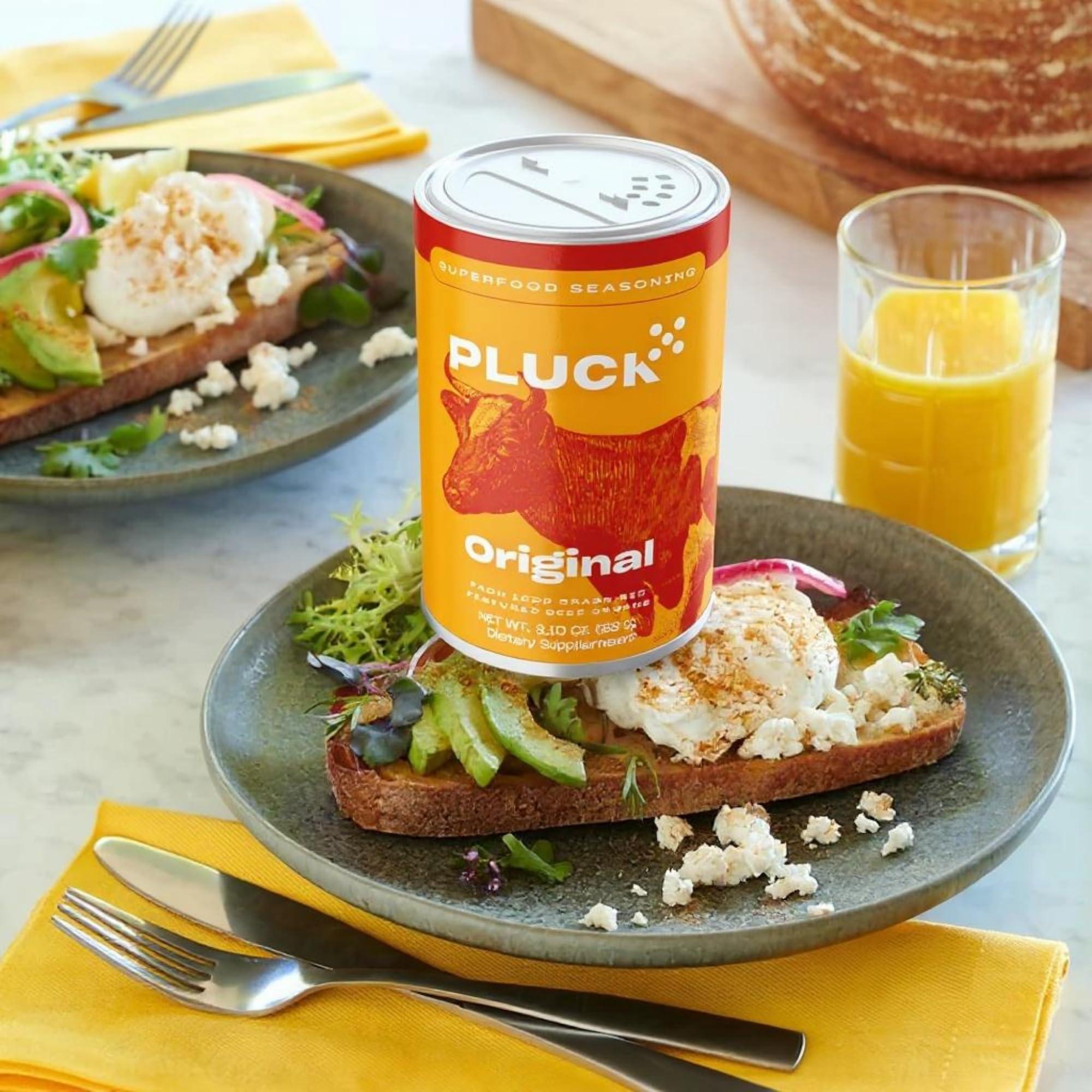 PLUCK Pluck All-Purpose Organ Meat Blend Seasoning | From Grass-Fed & Grass-Finished Pastured Beef Organs with Redmond Real Sea Salt | 30-Day Supply