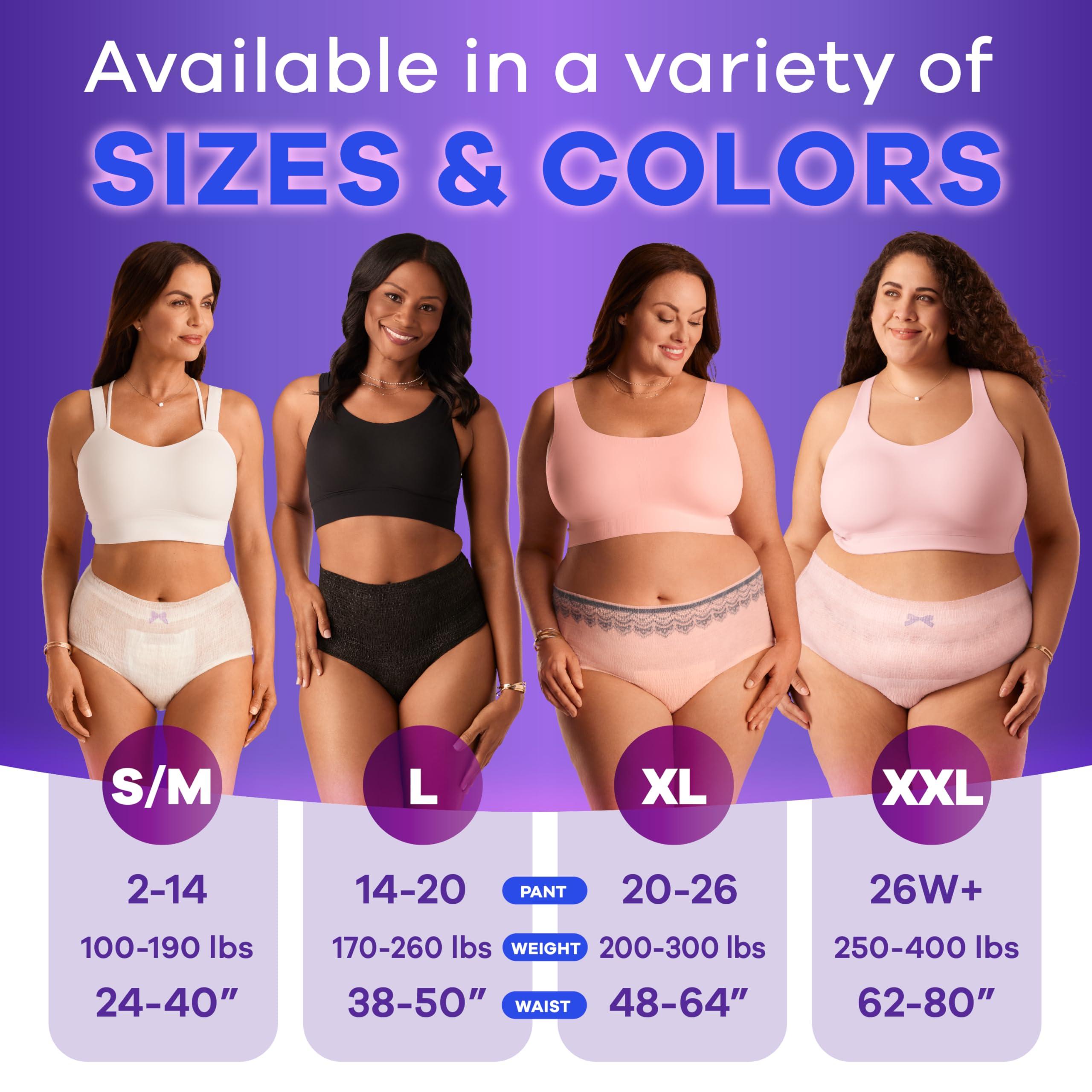 Always Discreet Always Discreet Adult Incontinence & Postpartum Underwear For Women, Size Small/Medium, Maximum Absorbency, Disposable, 32 Count x 2 Packs (64 Count total) (Packaging May Vary)