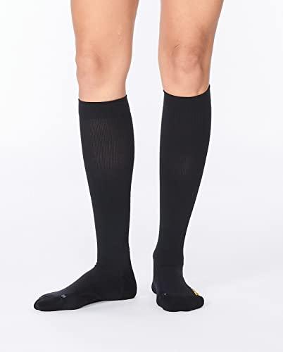 2XU 2XU Flight Compression Socks, Black/Black, X-Large