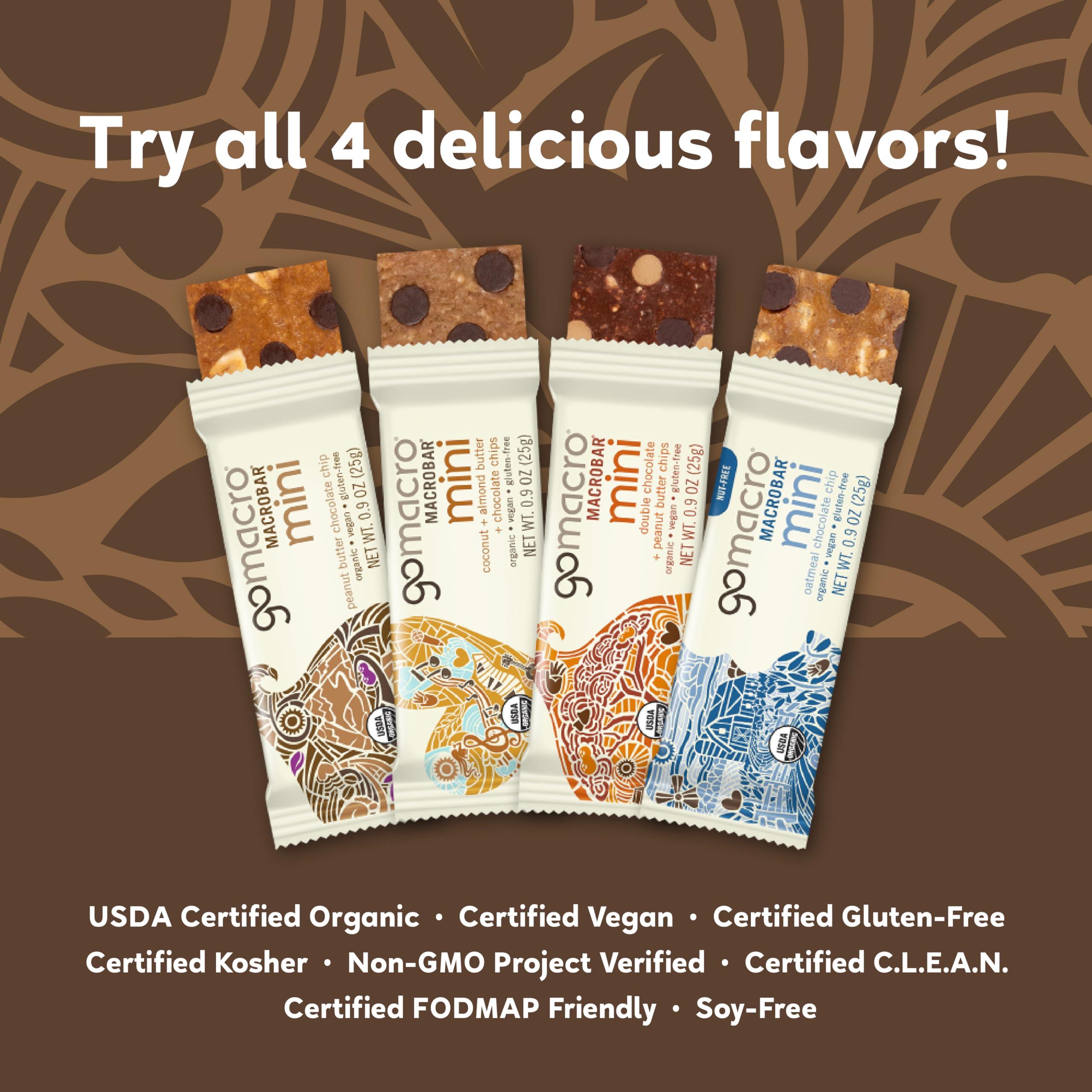 GoMacro GoMacro MacroBar Mini Organic Vegan Protein Bars - Variety Pack (0.9 Ounce Bars, 24 Count)