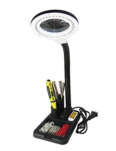 CTXDLK Magnifier Magnifying Lamp Adjustable LED Light Optical Equipment Stand Dimmable Crafts Multifunction for Precision Work Repair magnifiers