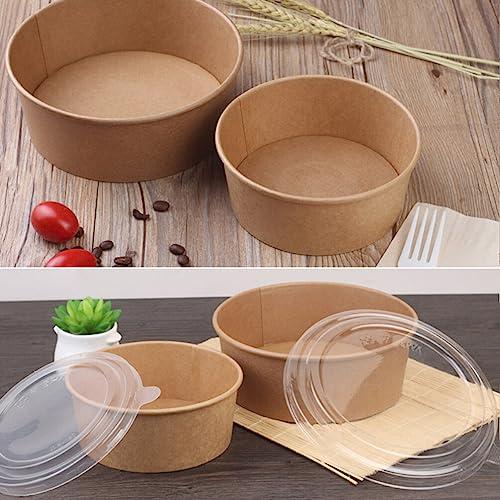 Healeved 20pcs Meal Prep Containers Kraft Paper Bowls