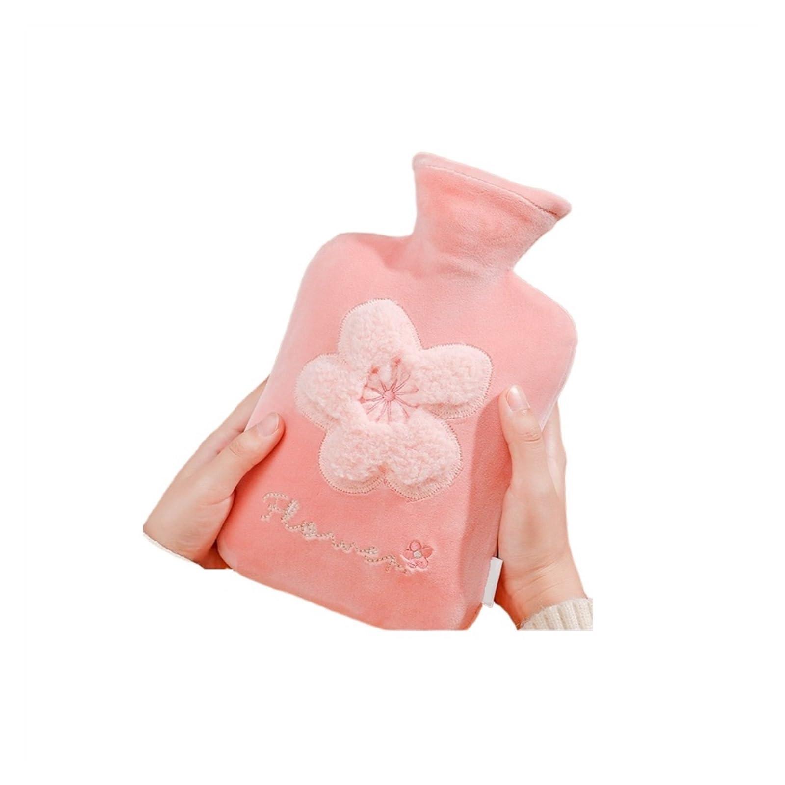 WAOCEO Hot Water Bag Hot Water Bottle Cute Hot Water Bag, Water Injection Warm Hands, Women Waist Hot Compress, for Student and Adult, Small and Large Size Warm Water Bags Rubber Hot Water Bottle (Color : A