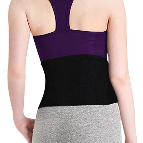 Fakeface Unisxe Thicken Cashmere Lumbar Kidney Warmer Belt Adjustable Cozy Abdominal Stomach Protector Wrap Lower Back Pain Thermal Support Brace Waisband Binder Black